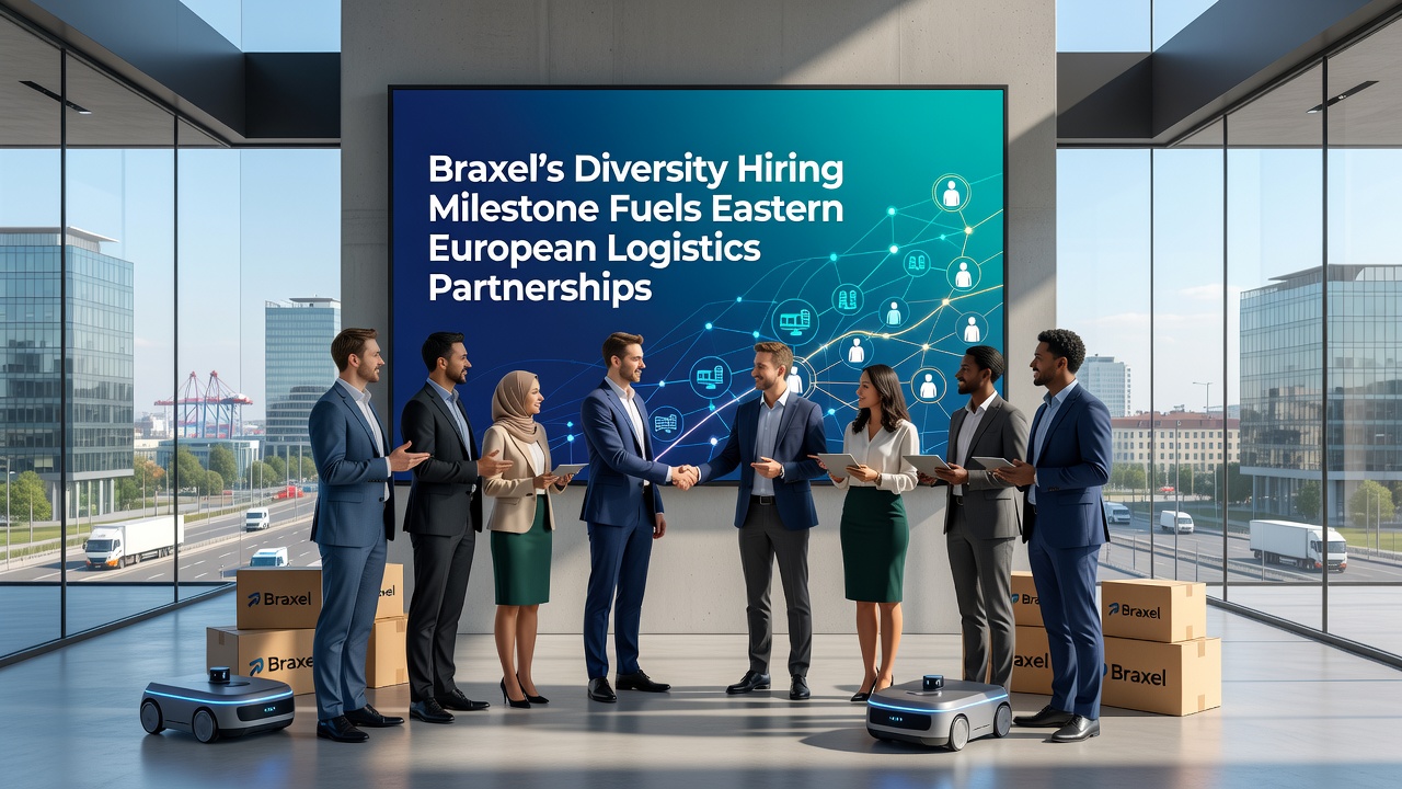 Logistics partnership meeting between Braxel representatives and Eastern European partners discussing supply chain strategies